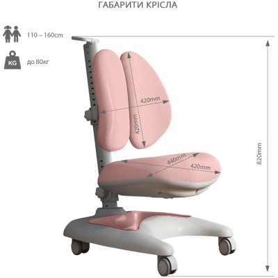 Дитяче крісло FunDesk Premio pink (222103) Вінниця - фото 3