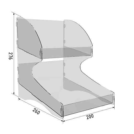 Підставка вітрина EKOSTAR під батончики настільна 200х260х276 Київ