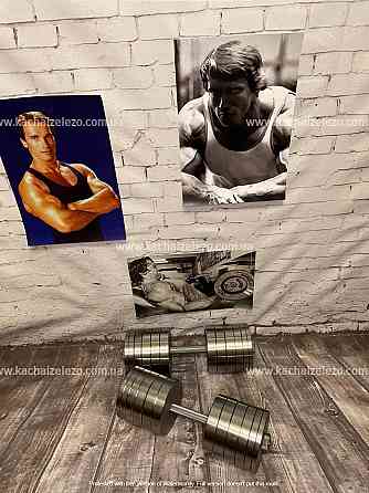 Гантелі набірні 2 по 50 кг Гантелі, гирі, штанги та диски металеві без покриття Київ