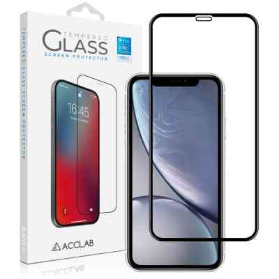 Скло захисне ACCLAB Full Glue ESD Apple Iphone XR/11 Black (1283126532146) Вінниця