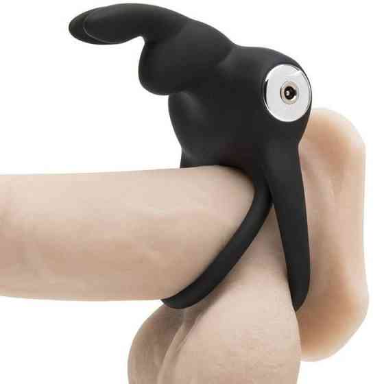 Подвійне ерекційне кільце з вібрацією Happy Rabbit Stimulating Rechargeable Rabbit Cock Ring Sex Aura Київ