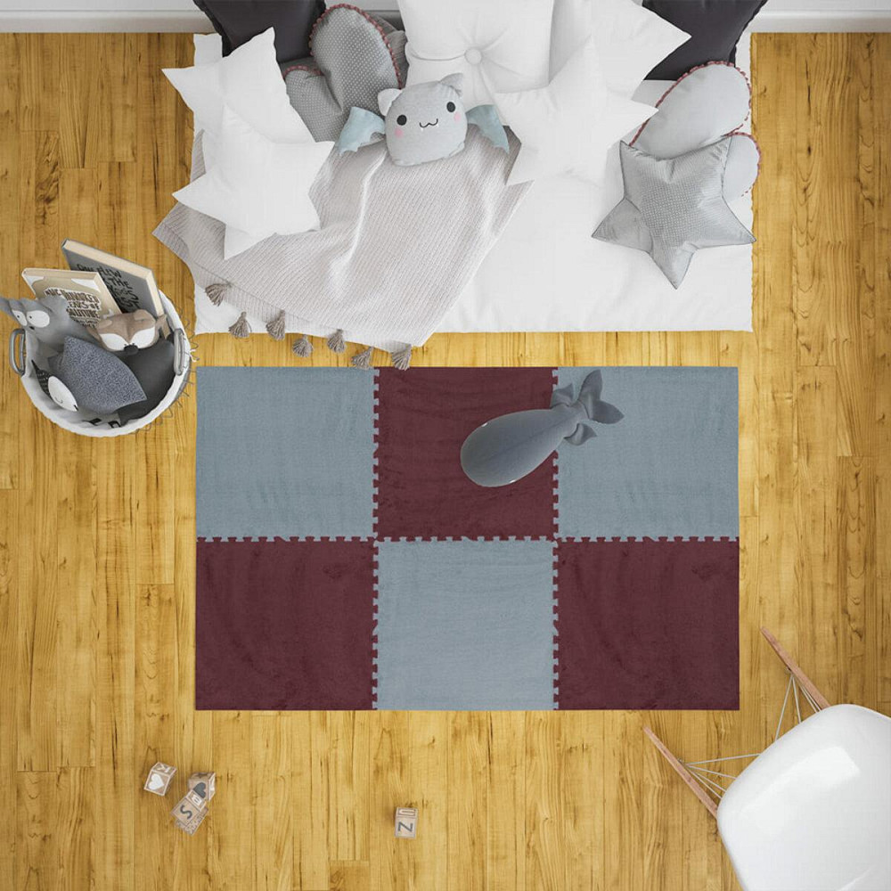 Пол-пазл плюшевый 60х60х1см Светло-серый (D) SW-00002081 Киев - изображение 8