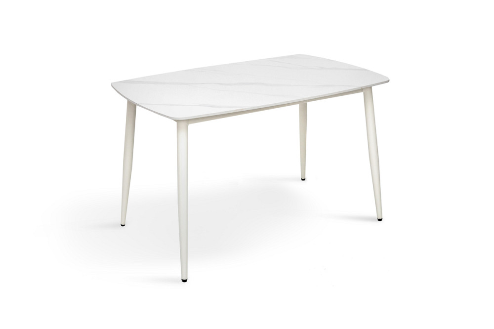 Стіл КИПАРИС 120*80, білий/ білий мармур Київ - фото 1