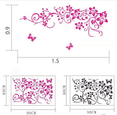 Інтер'єрна наклейка на стіну Рожевий ажур Київ - фото 5