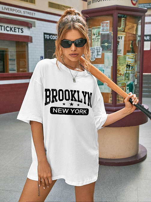 Футболка женская с принтом  48 Белая 2664085679 Днепр - изображение 1