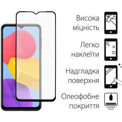 Скло захисне Dengos Full Glue Samsung Galaxy M13 (black) (TGFG-229) Вінниця