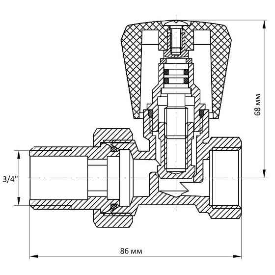 Вентильний кран 3/4x3/4 Koer KR.903   ( KR0140 ) 33937 Харків