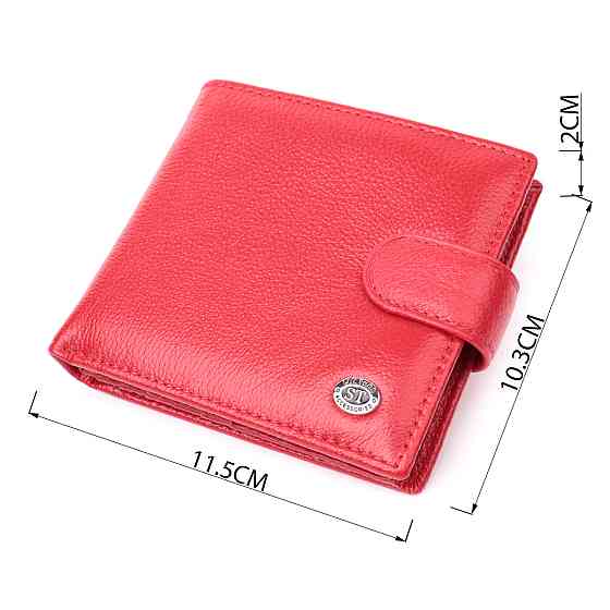 Жіночий трендовий гаманець із натуральної шкіри ST Leather 22555 Червоний Київ