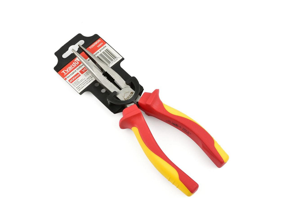 Діелектричні Плоскогубці видовжені закруглені 200 мм, бренд "Tvardy", сертифікат VDE 1000V Киев - изображение 2