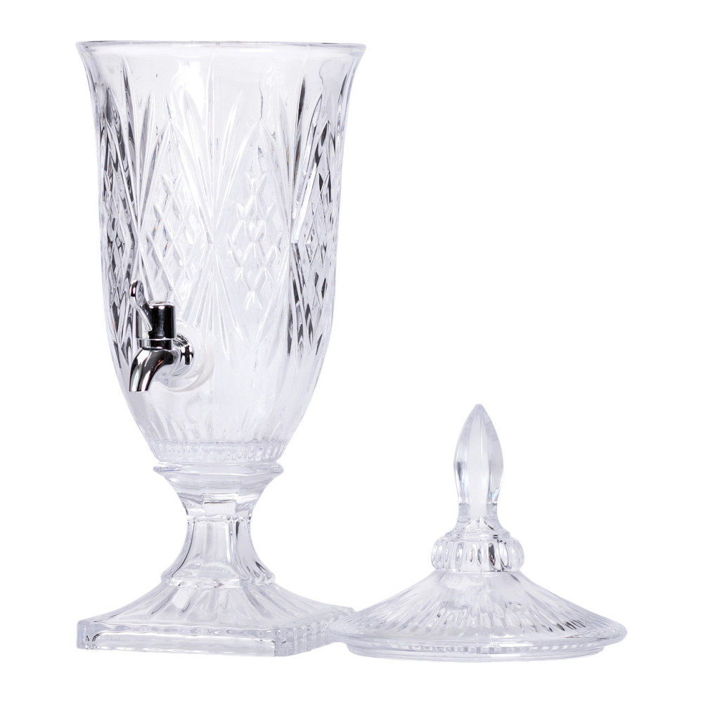 Стеклянная лимонадница с краном на ножке, 2 л Киев - изображение 2