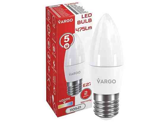 Лампа светодиодная 5W E27 C37 4000K 220V (V-110521) ТМ VARGO Киев