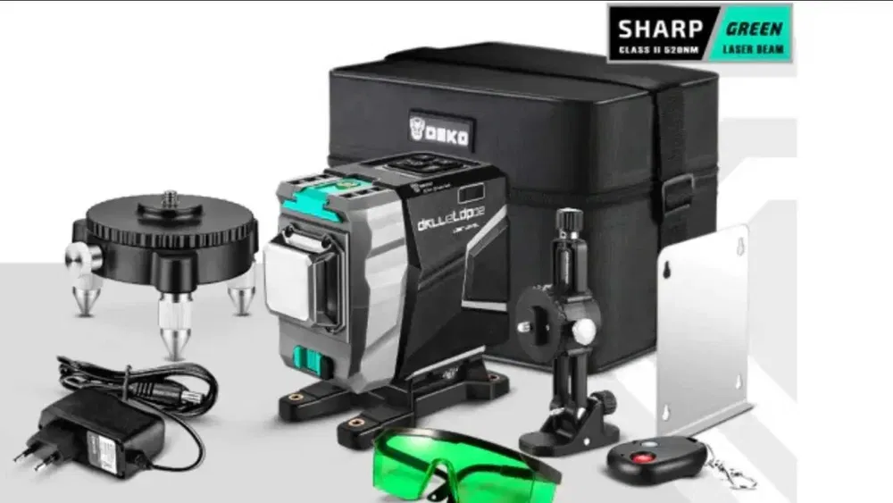 Лазерный уровень Deko 3D (12 линий) + магнитный кронштейн + штатив 2.1м Зеленый луч Откалиброванный нивелир Винница - изображение 9