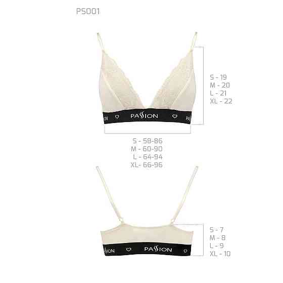Еластичний топ з мереживом Passion PS001 TOP M, ecru Sex Aura Київ