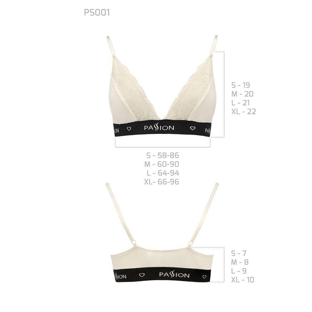 Еластичний топ з мереживом Passion PS001 TOP M, ecru Sex Aura Київ - фото 5