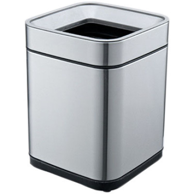 Контейнер для мусора JAH квадратный без крышки с вн. ведром серебряный металлик 8 л (6332) Винница - изображение 12