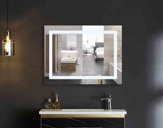 Дзеркало MIXXUS WARM MR12-80x60-REVERSE з LED Touch, Anti-fog, димером, рег. яскравості (MI6672) Київ