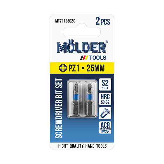Набор бит Molder PZ1x25мм 2шт (цветная маркировка) Львов