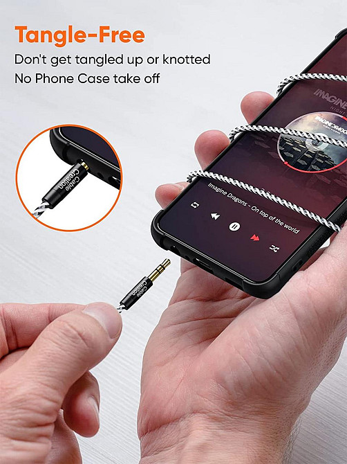 Подовжувач AUX CableCreation 3.5mm (Male to Female) 1м — Преміальний стерео аудіокабель у нейлоновому обплетенні для навушників Київ - фото 11