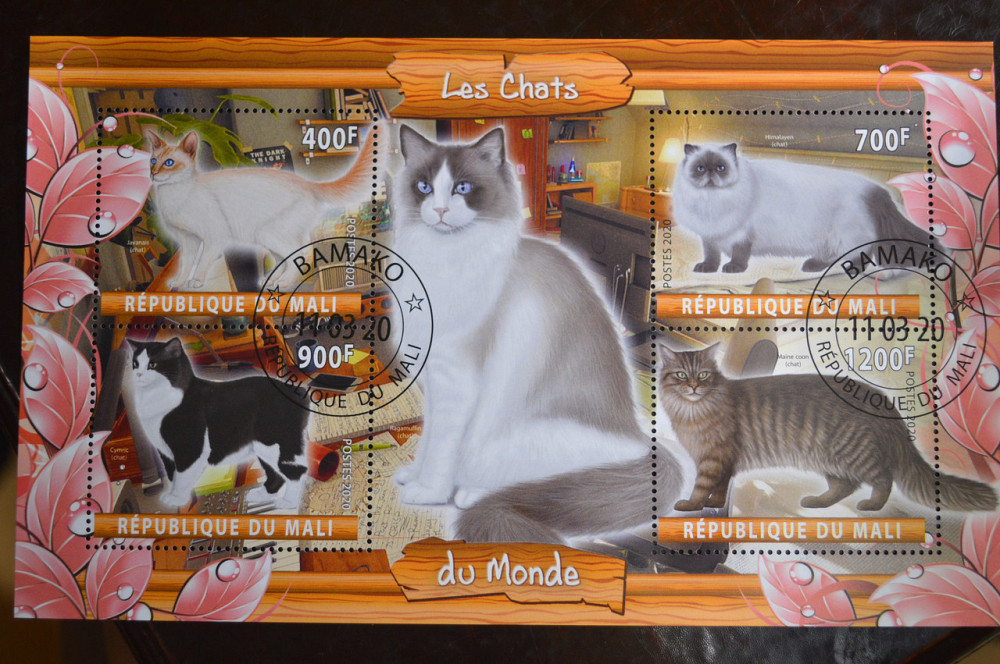 Малі. Марки. Фауна. Блок. 2019 рік (У-2) Полтава - фото 1