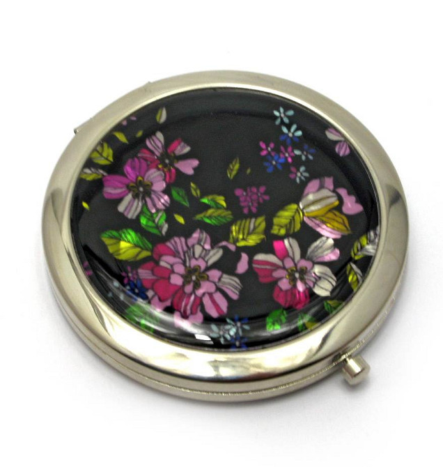 Зеркальце круглое косметическое Розовые цветы Киев - изображение 1