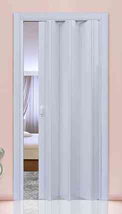 Двері гармошка глухаюча DiCIDoors DiCi-12  85х2030х12мм  Біла  №315 Дніпро