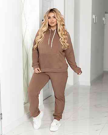 Спортивний флісовий костюм жіночий "Jacob" | Норма та батал Капучино, 54-56 Київ