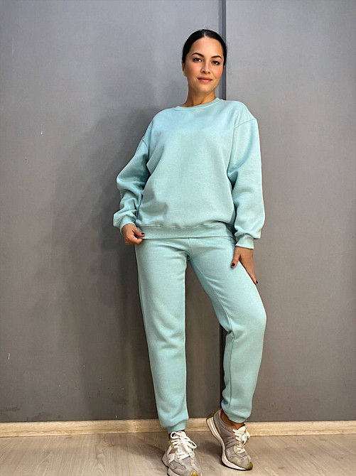 Штани жіночі Pepper&mint 24-13 спортивні джоггери резинка на талії утеплені бірюзові, бірюзовий, L Київ - фото 9