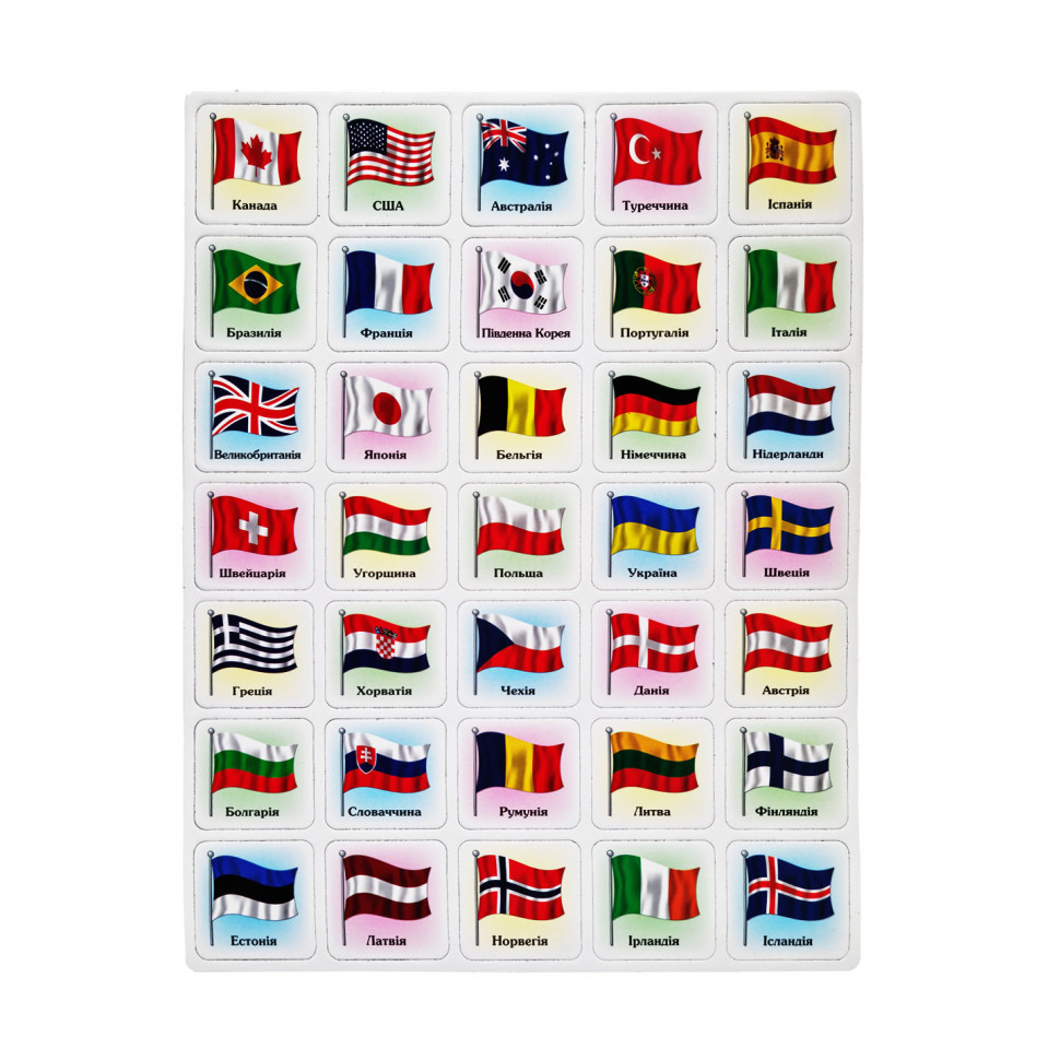 Набір магнітів "Прапори" 1328ATS Вінниця - фото 1