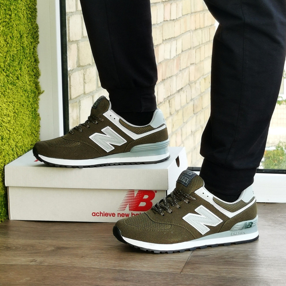 Кроссовки New Balance 574 Хаки Мужские Зелёные Нью Баланс (размеры: 40) - 74-11 Днепр - изображение 1