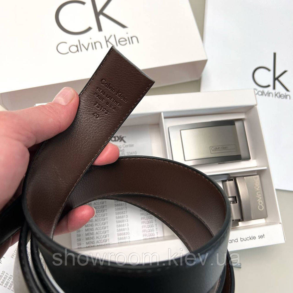 Мужской подарочный набор (ремень с двумя пряжками) (414) Киев - изображение 3