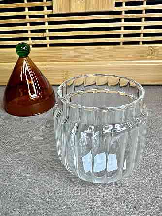 Цукорниця ємність для зберігання скляна "Гном" 260 мл коричневе та прозоре скло 102-807 Київ