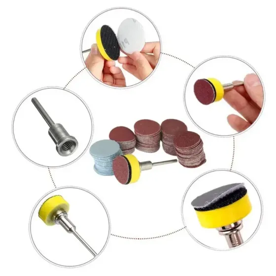 Набор шлифовальных кругов 100 шт + диск 25 мм, абразив 100–3000 грит, для дерева, металла и пластика Киев