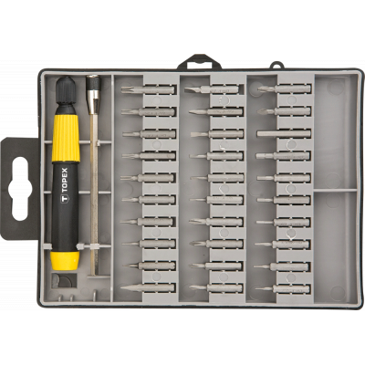 Набор инструментов Topex насадки прецизионные с держателем, (под отвертку) 32 шт. * 1 (39D555) Винница - изображение 1