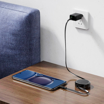 Дата кабель USB-C to USB-C 0.8m 60W dual retraction C13-03 Black Acefast (6974316280132) Вінниця - фото 8