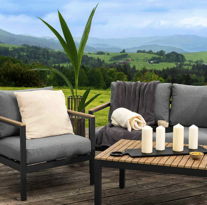 Комплект садових меблів Di Volio Tivoli графітовий/сірий Киев - изображение 7