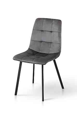 Стілець Ментос чорний/ велюр сірий Киев