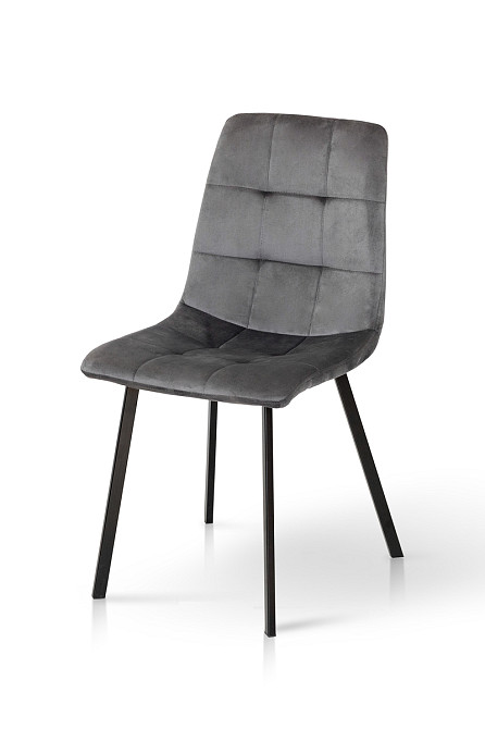 Стілець Ментос чорний/ велюр сірий Киев - изображение 2
