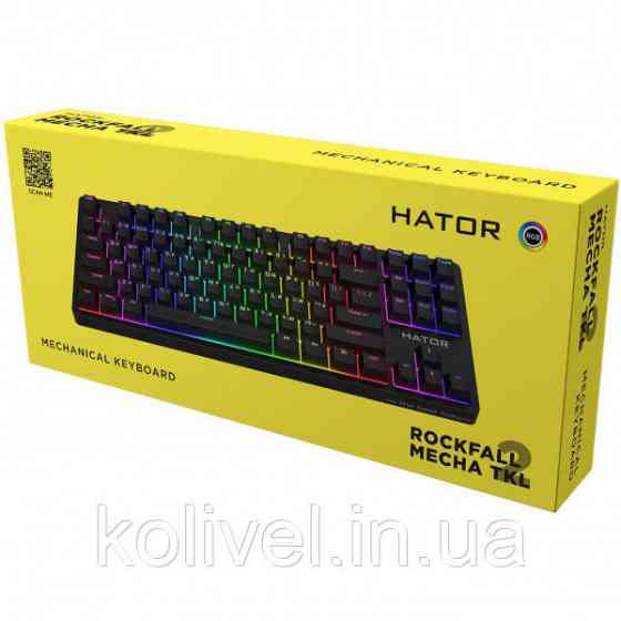Клавіатура Hator Rockfall 2 Mechanical TKL orange black (HTK-720) Київ