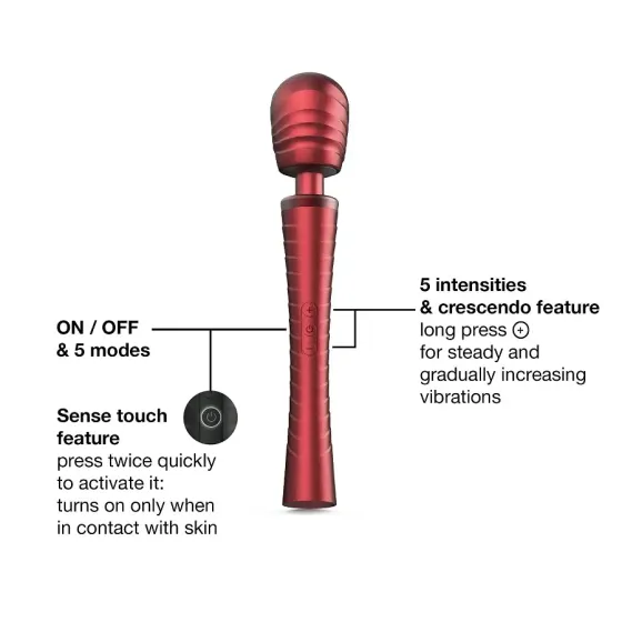 Вібромасажер MAN.WAND EDGY Velvet Red Львов