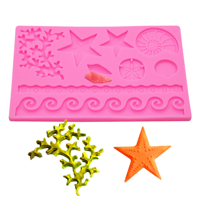 Молд Морской силиконовый 184 на 119 мм розовый Киев - изображение 1