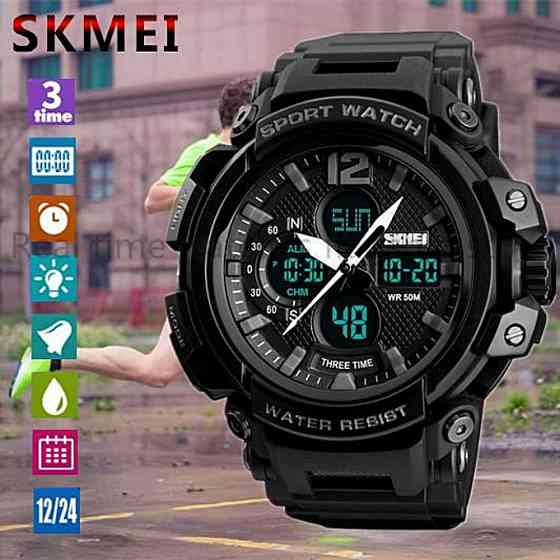 Мужские наручные часы Skmei 1343 Halk Черный Киев