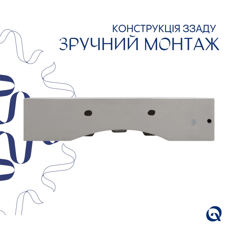 Комплект Qtap Nando LT: Раковина підвісна прямокутна 610х420х140 мм White + Донний клапан PU02O Київ - фото 5