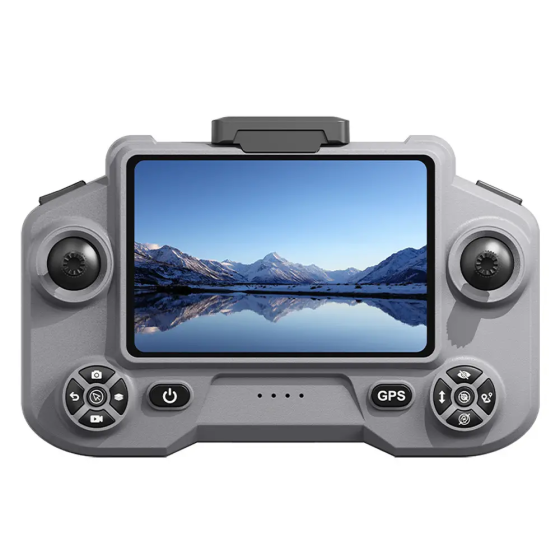 Квадрокоптер AE20 MAX GPS з пультом з екраном дальність до 3 км, час польоту до 25 хв Сірий Вінниця