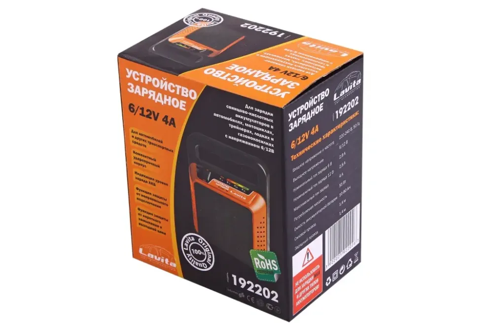 Зарядне устр-во для АКБ 4A, 10-80 Ач лін. інд. Lavata 6/12В Вінниця - фото 2