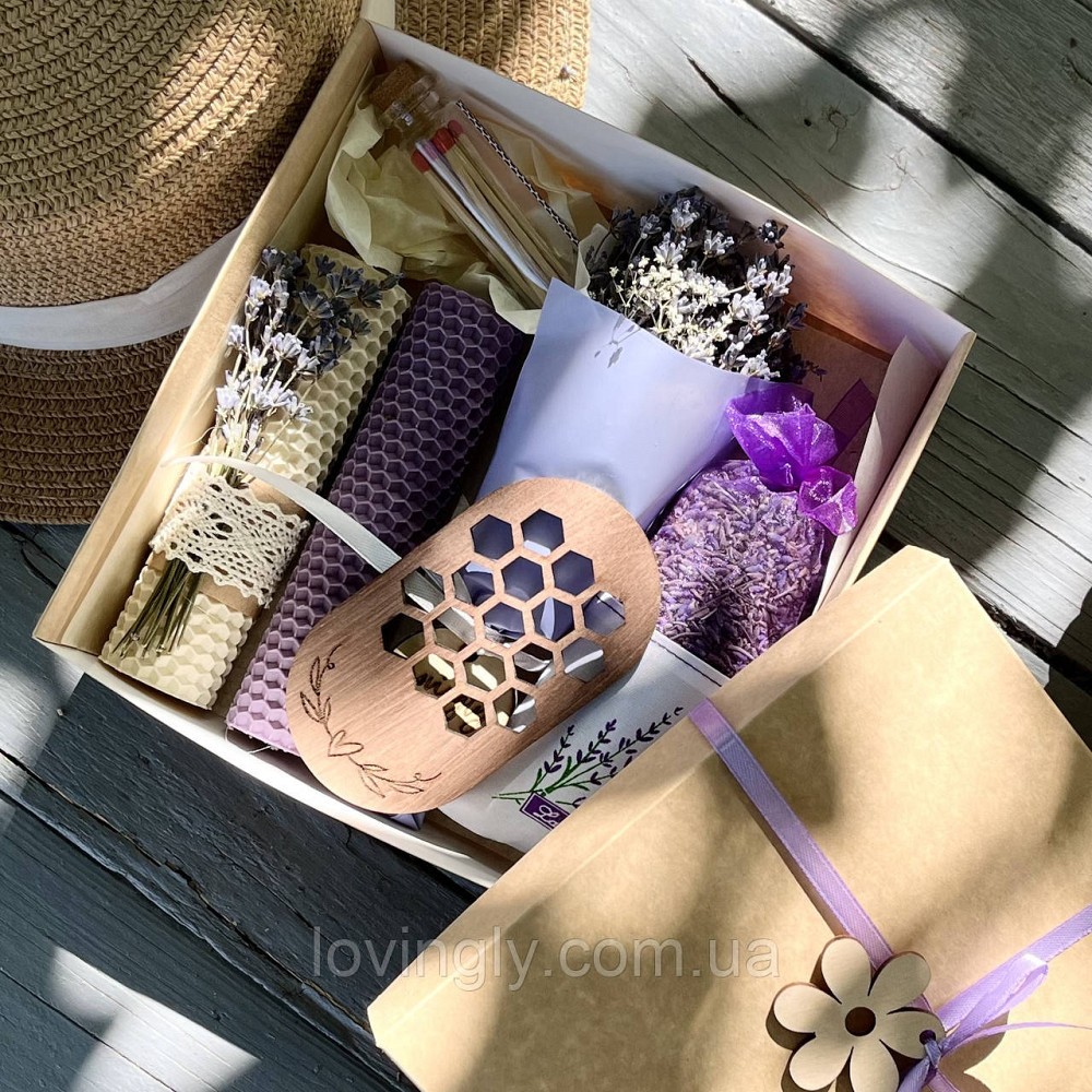 Подарунковий набір з лавандою і свічками "Мерехтіння". Ірпінь - фото 6