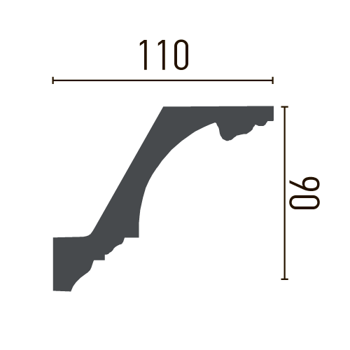 Карниз полиуретановый гладкий Gaudi Decor P 2032 Днепр - изображение 2