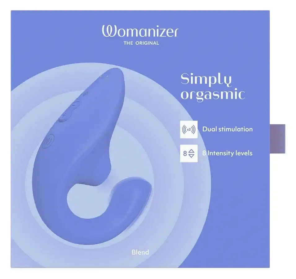 Вакуумний кліторальний стимулятор Womanizer Blend Vibrant Blue Львов - изображение 7