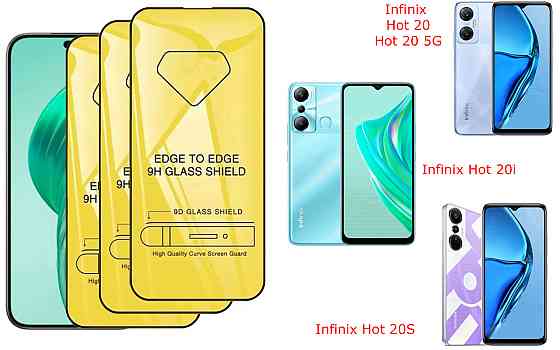 Захисне скло DefenzoGlass для Infinix Hot 20, Hot 20 5G, Hot 20i, Hot 20S – подвійна міцність Київ