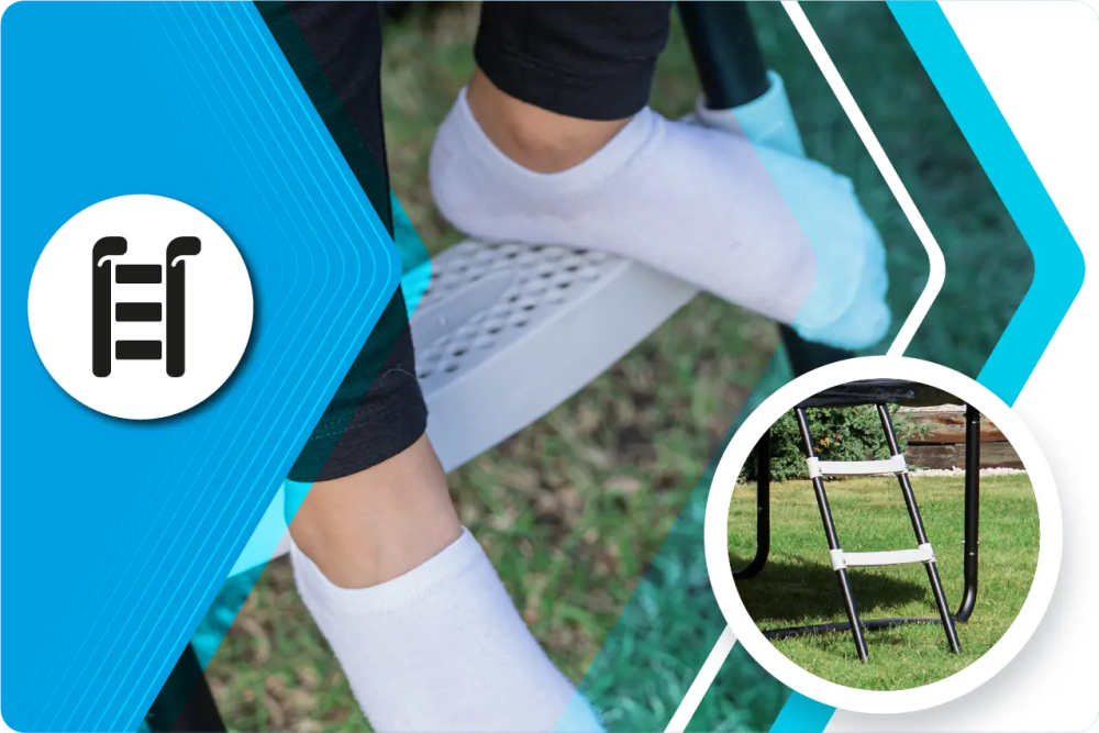 Батут THUNDER INSIDE ELITE з внутрішньою сіткою 6 футів 183 см чорний Київ - фото 5