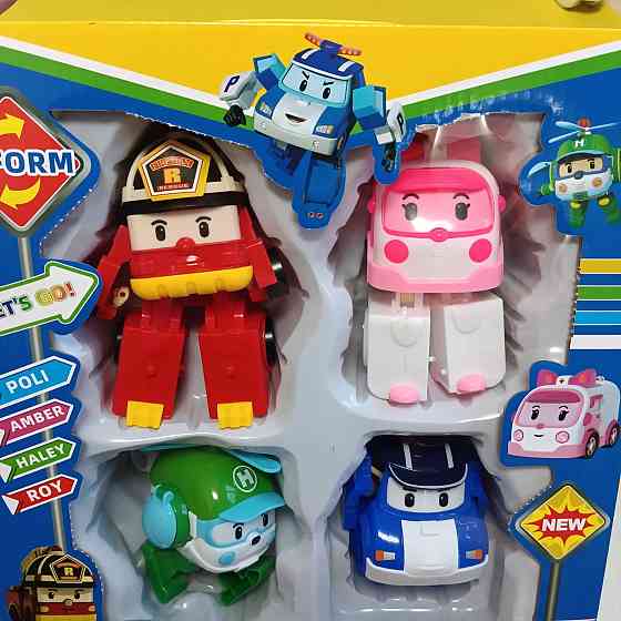 Дитячий ігровий набір фігурок Robocar Poli Машинки-трансформери Робокар Полі Київ
